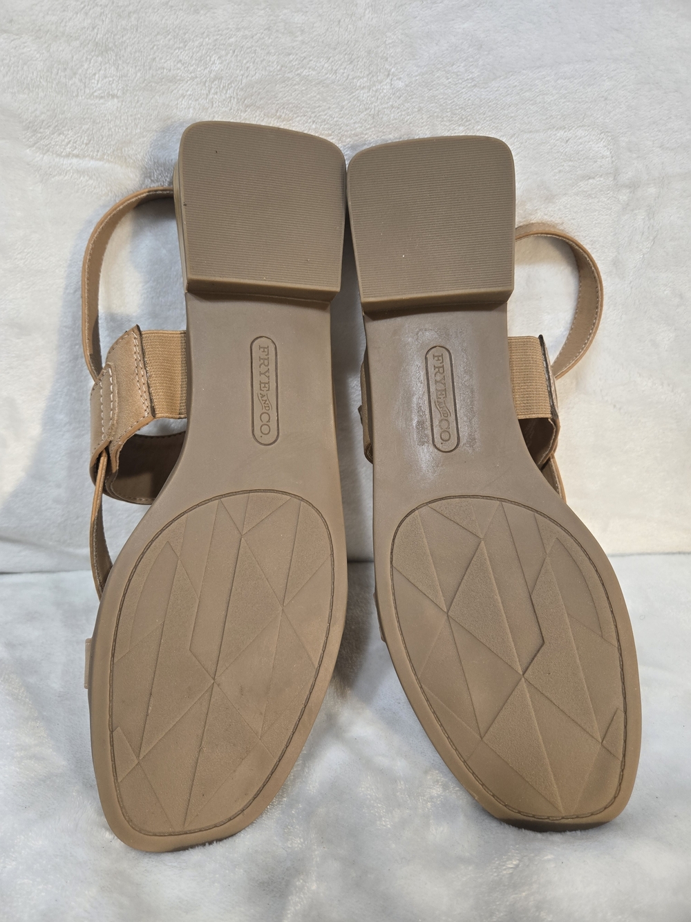 FRYE AND CO. Tan Strappy Toe-Loop Slingback Sandals - Picture 7 of 10